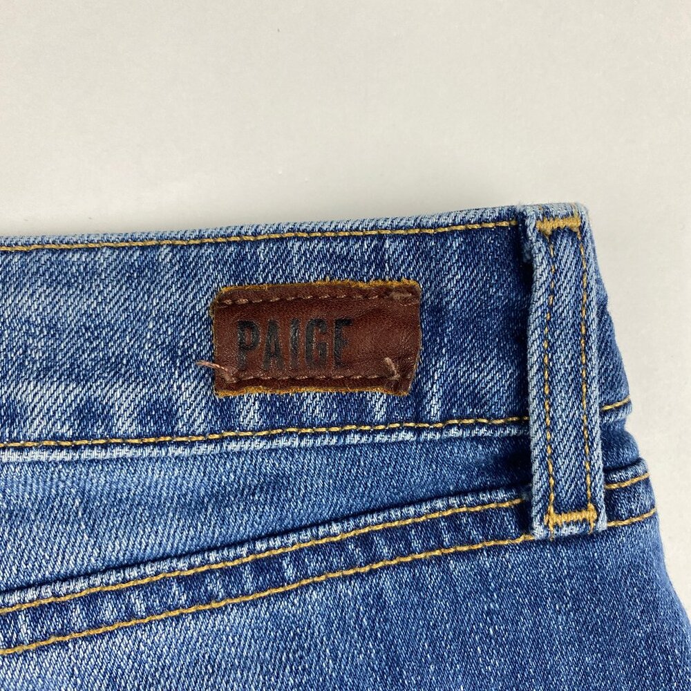 Paige Denim Daryn Jean Distressed Shorts Size 31 Medium Wash Cutoff - Picture 5 of 13